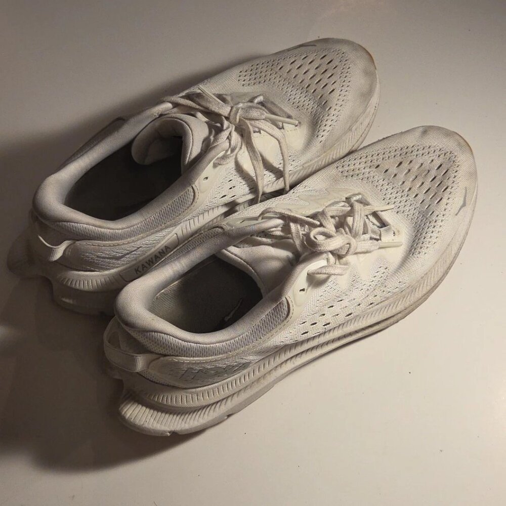 Hoka One One Womens Kawana 2 1147913 WNCL White Running Shoes Sneakers Sz 8.5 B